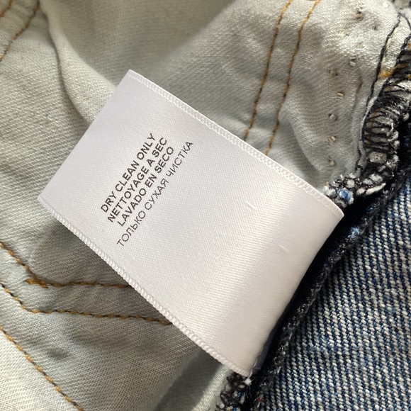 NWT RE/DONE x Levi’s Rare Studded Boyfriend Denim Jeans in Indigo Blue Size 26 - Picture 12 of 15